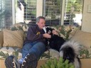 Bam at home with his new daddy...ADOPTED January 2013